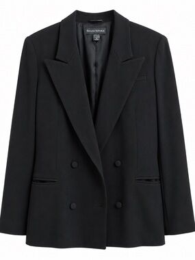 ✨Banana Republic Black Double Breasted Tuxedo Blazer Jacket Classic Tailored✨